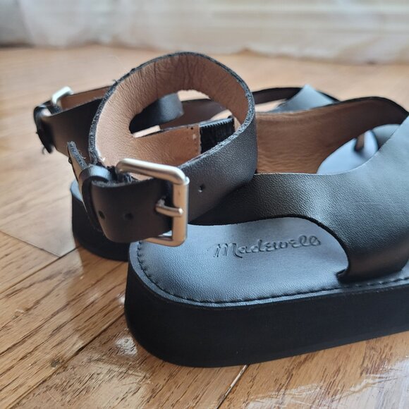 Madewell The Natasha Flatform Sandal 7 Black - Picture 4 of 12